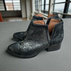 JEFFREY CAMPBELL Black Calf Hair Ankle Boots Size 7